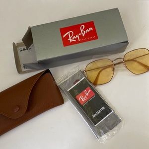 Ray-Ban yellow sunglasses.. new with case